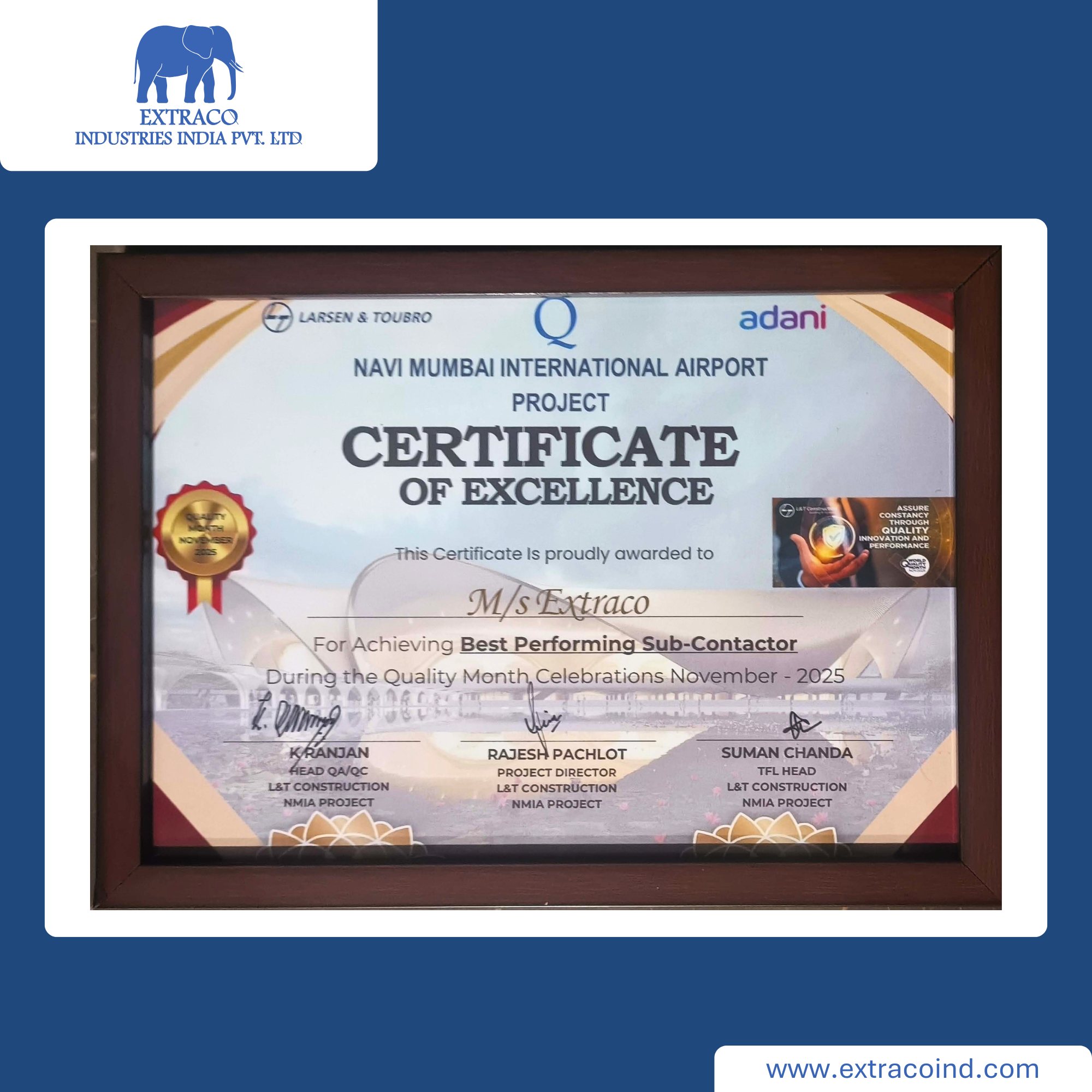 Recognition certificate